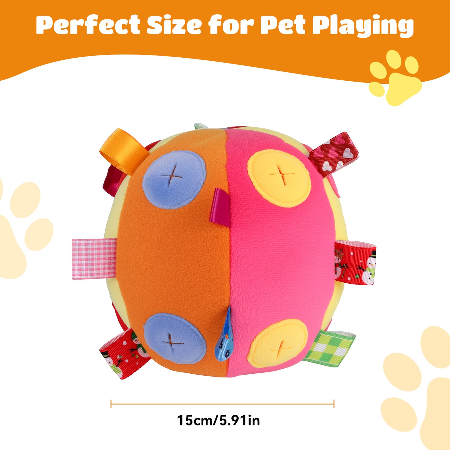Pawaboo Dog Treat Ball, Snuffle Feeding Toy for Slow Eating