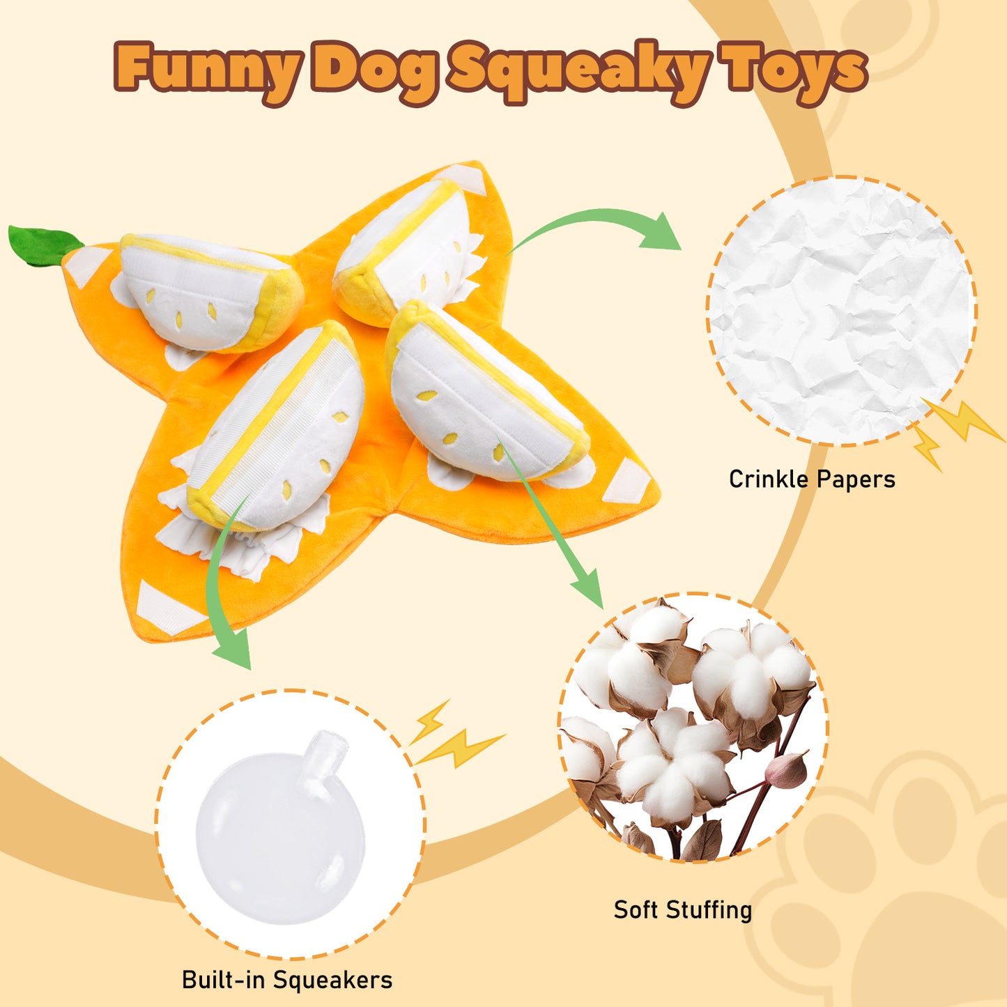 Pawaboo Hide and Seek Dog Toy, Plush Squeaky Puzzle for Sniffing & IQ Training