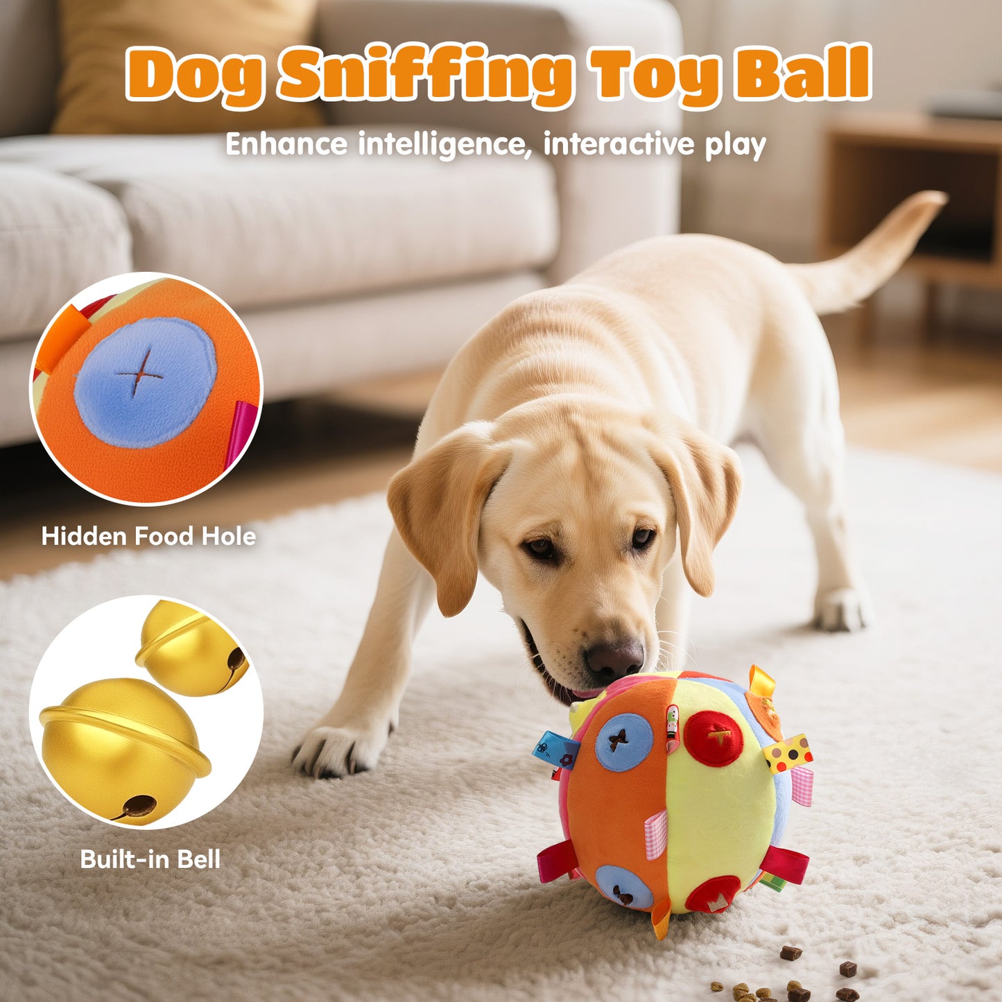 Pawaboo Dog Treat Ball, Snuffle Feeding Toy for Slow Eating