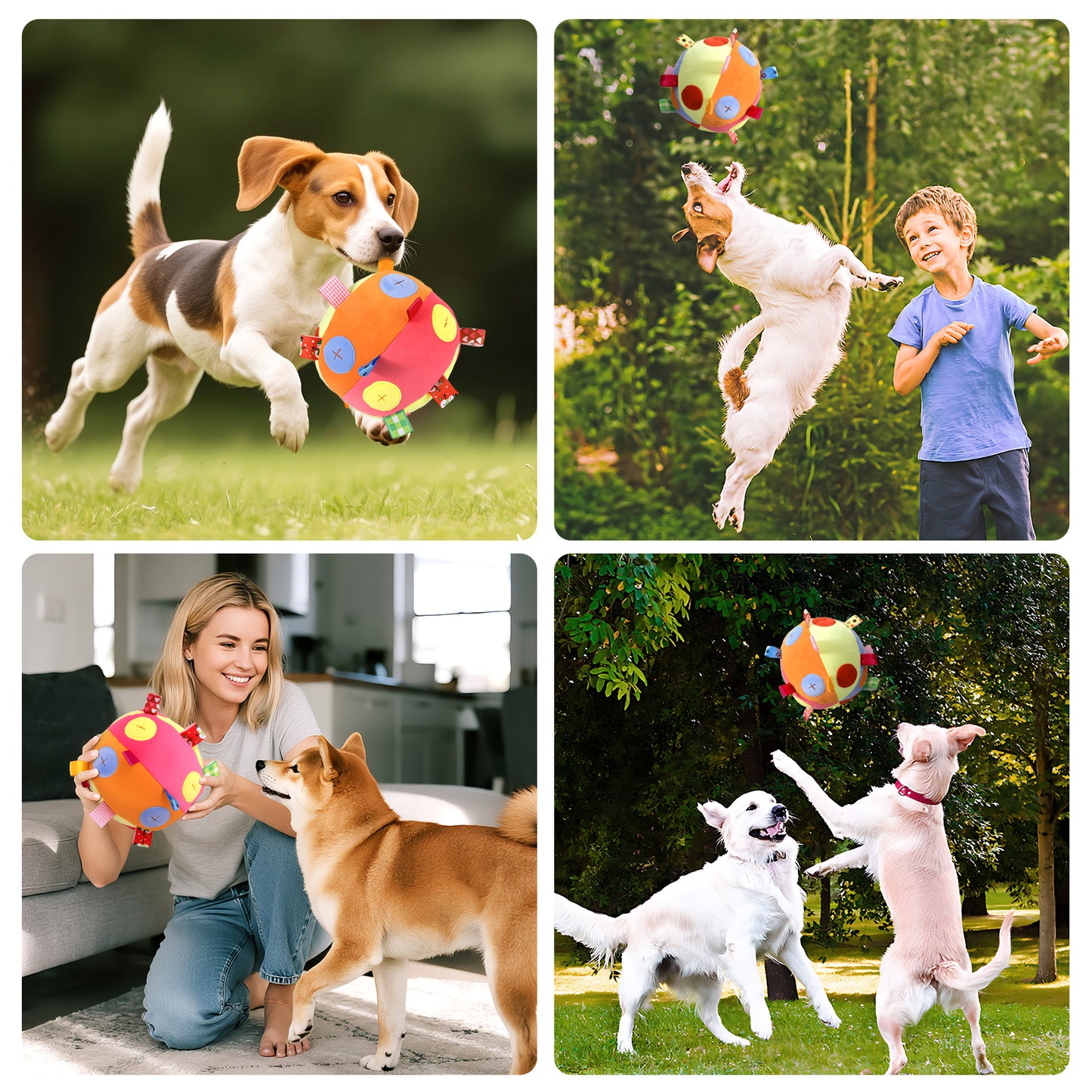 Pawaboo Dog Treat Ball, Snuffle Feeding Toy for Slow Eating
