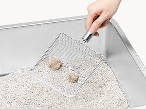 Pawaboo Stainless Steel Cat Litter Box with Lid, Large 24"x16"x13" High Sided Metal Litter Pan