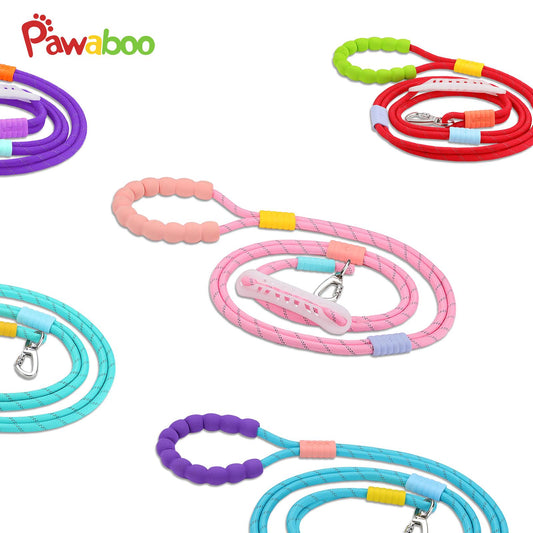 Pawaboo Hands Free Dog Rope Leash, Adjustable Waist , Crossbody Rope with Explosion-Proof Handle
