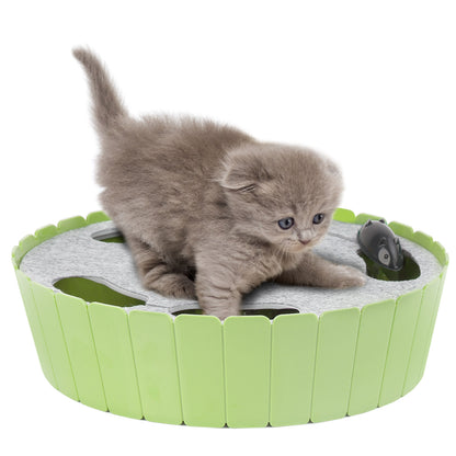 Pawaboo Automatic Hide-and-Seek Running Mouse with 2 Speed Modes, Safe & Durable