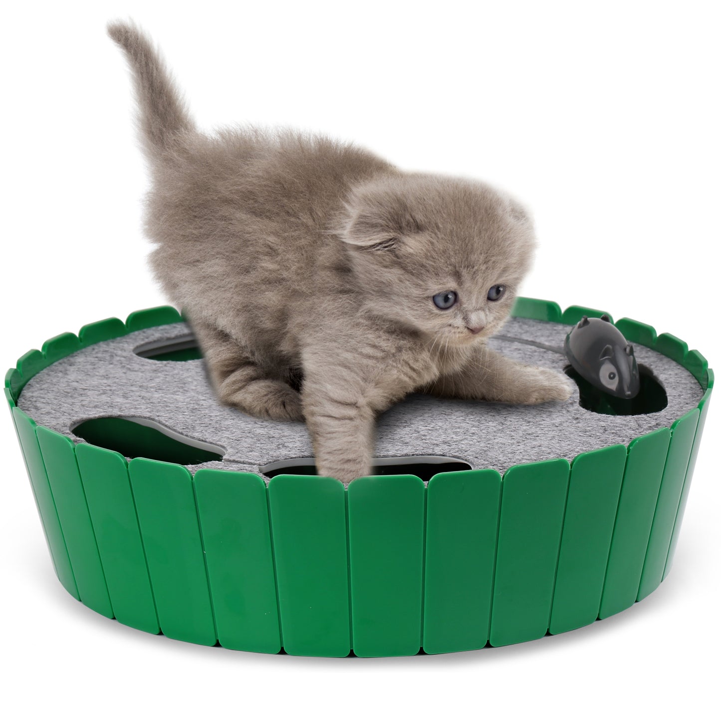 Pawaboo Automatic Hide-and-Seek Running Mouse with 2 Speed Modes, Safe & Durable