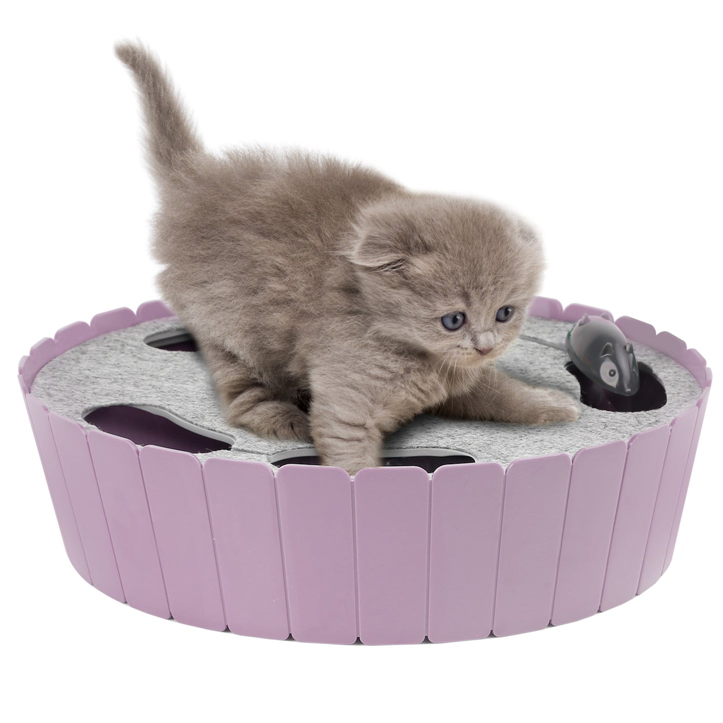 Pawaboo Automatic Hide-and-Seek Running Mouse with 2 Speed Modes, Safe & Durable