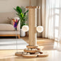 Pawaboo 4-in-1 Cat Scratching Post 9.45" – Sisal Scratch Tower with Hanging Ball & Track Balls