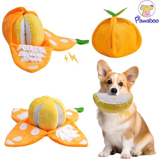 Pawaboo Hide and Seek Dog Toy, Plush Squeaky Puzzle for Sniffing & IQ Training