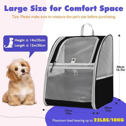 Pawaboo Cat Carrier Backpack, Pet Carrier Backpack for Kitties Small Dogs Puppies