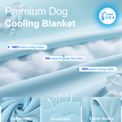 Pawaboo Cooling Dog Blanket, Washable Summer Quilt for Pets & Humans