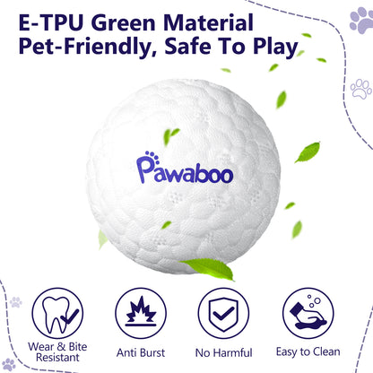 Pawaboo Dog Balls for Aggressive Chewers, Indestructible Teething Tennis Balls