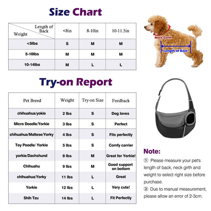 Pawaboo Sling Carrier, Hands Free Mesh Crossbody Bag with Adjustable Strap & Pocket