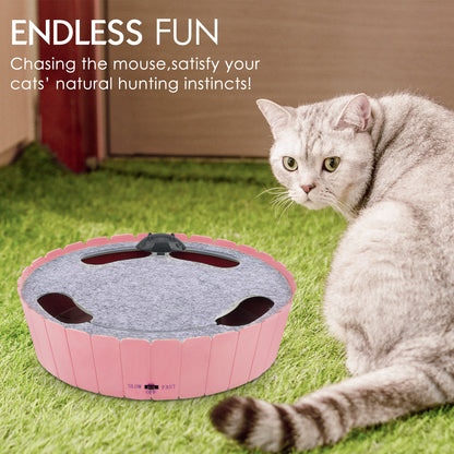 Pawaboo Automatic Hide-and-Seek Running Mouse with 2 Speed Modes, Safe & Durable