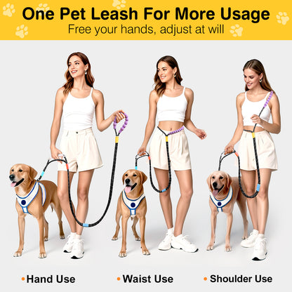 Pawaboo Hands Free Dog Rope Leash, Adjustable Waist , Crossbody Rope with Explosion-Proof Handle