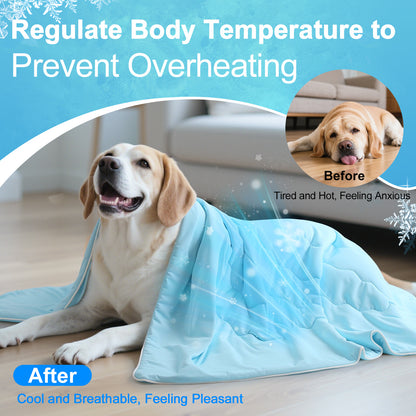 Pawaboo Cooling Dog Blanket, Washable Summer Quilt for Pets & Humans