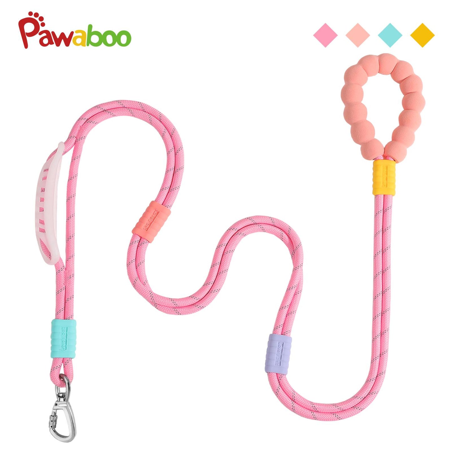 Pawaboo Hands Free Dog Rope Leash, Adjustable Waist , Crossbody Rope with Explosion-Proof Handle