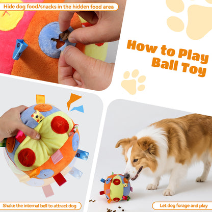 Pawaboo Dog Treat Ball, Snuffle Feeding Toy for Slow Eating
