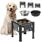 Elevated Slow Feeder Dog Bowls, Raised Dog Food Bowls with 3 Heights (6.1", 7.7", 9.3")