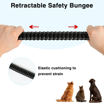 Pawaboo Hands-Free Dog Leash & Car Seatbelt Shockproof Bungee, Crossbody Design