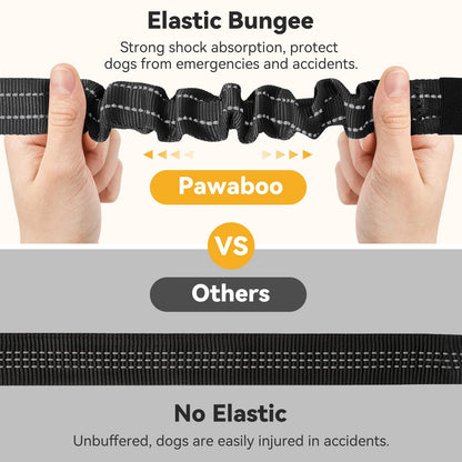 Pawaboo 2Pack Dog Seatbelt for Car, 3-in-1 Dog Car Seat Belt Bungee