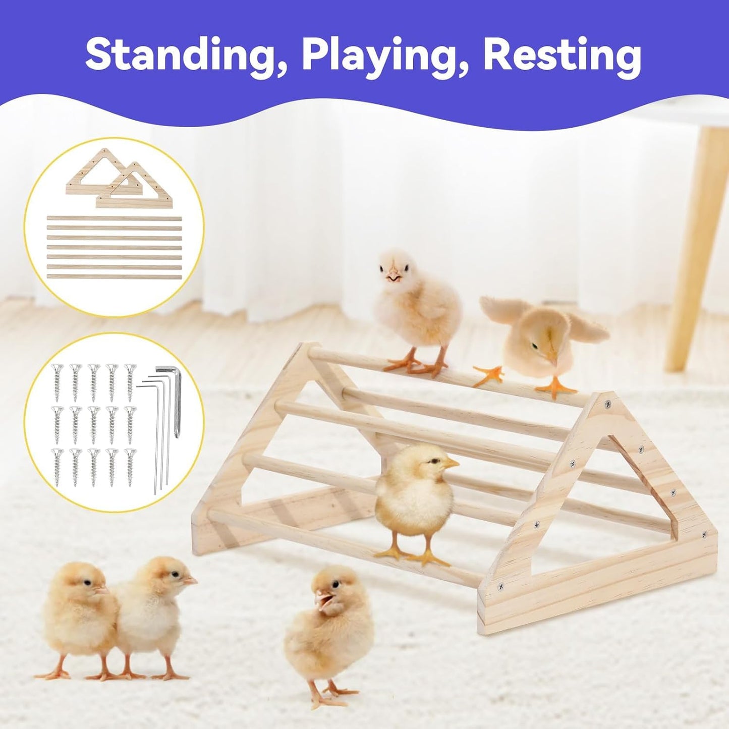 Pawaboo 5-in-1 Chicken Brooder Box for Chick Starter Kit, Includes Pet Cage Tent, Chicks Perch