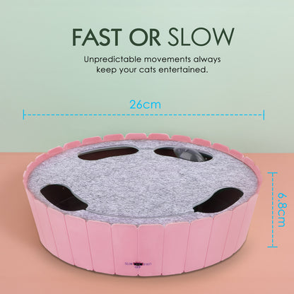 Pawaboo Automatic Hide-and-Seek Running Mouse with 2 Speed Modes, Safe & Durable