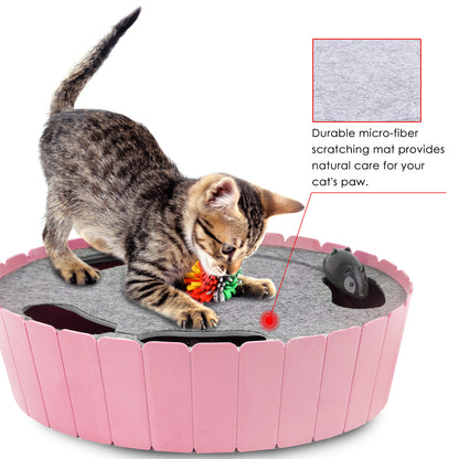 Pawaboo Automatic Hide-and-Seek Running Mouse with 2 Speed Modes, Safe & Durable