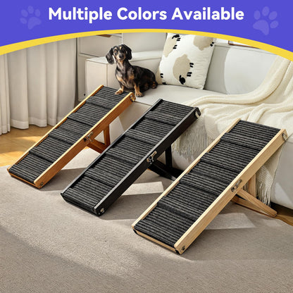 Dog Ramp for Couch & Bed, Foldable Pet Ramp with 4 Adjutable Nstable Heights (13"-21")