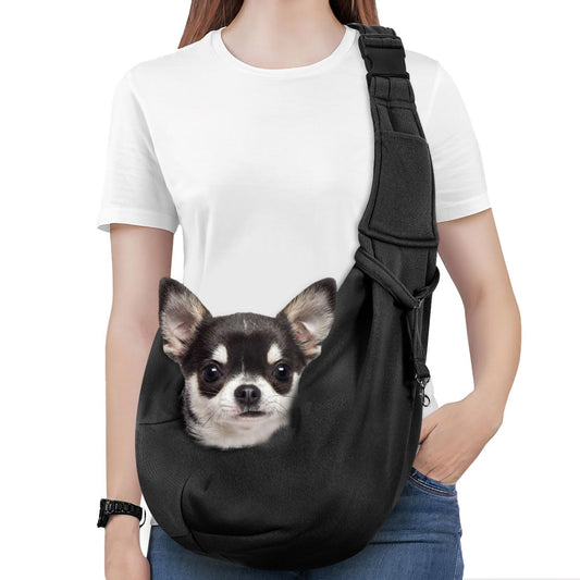 Pawaboo Pet Carrier Sling, Adjustable Shoulder Strap Dog & Cat Carrier with Pocket and Safety Belt, Washable
