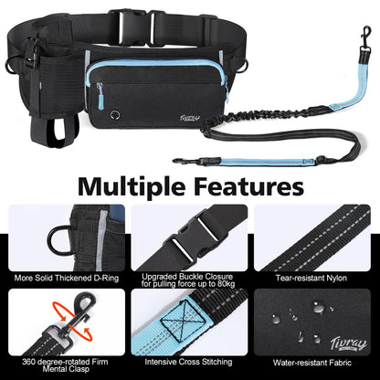 Hands-free dog leash for 2 dogs